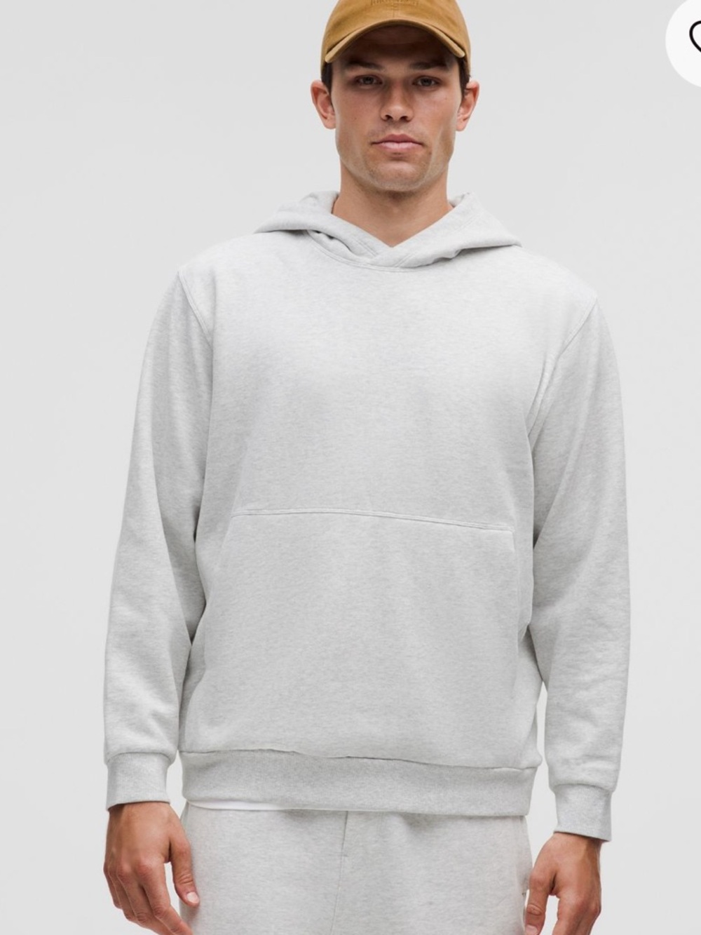 Like New! LULULEMON Steady State Hoodie size L in heather core ultra light grey
